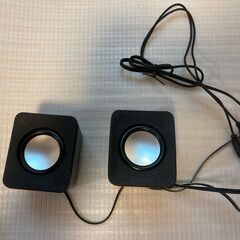 【限定価格】ダイソー USBミニスピーカー 3W×2 音楽再生・PC用スピーカーの画像