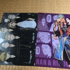 　全て未使用品　コナン　東リべ　ブルーロック　スパイファミリー　サメ　ウインドブレーカー　クリアファイル、下敷き　9枚の画像