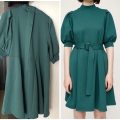 SLY：BELTED GODET MINI ワンピース◆グリーン系