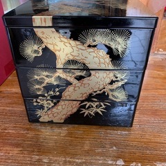 会津塗り　三段重　貴重の画像