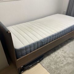 [値下げ] IKEA シングルベッドセット（フレームとマットレス）