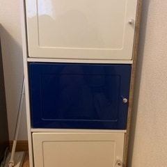 扉つき三段ボックス