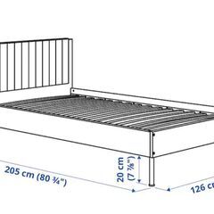[値下げ] IKEA シングルベッドセット（フレームとマットレス）の画像