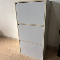 ふたつき　カラーボックス白