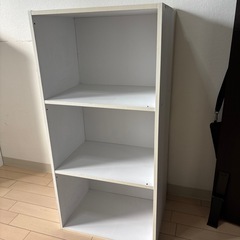 カラーボックス白　ふたなし