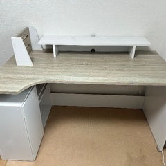 LOWYA パソコンデスク L字デスク 引き出し付き オフィスデスク 収納付き 