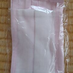 【新品】日本製手縫い布マスク　ピンク3枚の画像