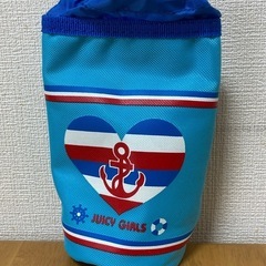 ペットボトルカバー　ブルー　マリン柄