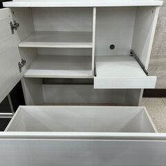 ★ジモティ割あり★TJ11569 IRISOHYAMA レンジボード 白 H175.5×D41×W79.5 クリーニング済み の画像