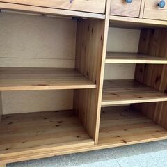★ジモティ割あり★TJ11570 IKEA キッチンカウンター ブラウン H90×D48×W163 クリーニング済み TJの画像