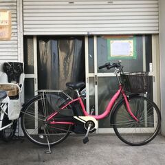 地域限定送料無料　ヤマハ　パス　ナチュラ　6,2AH　子供乗せ　ピンク　アシスタ　ビビDX　神戸市　電動自転車　の画像