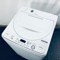 ID:sg219305 シャープ SHARP 洗濯機 一人暮らし 中古 2020年製 全自動洗濯機 5.5kg ホワイト 送風 乾燥機能付き ES-GE5D-W  【リユース品：状態C】【送料無料】【設置費用無料】