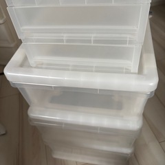 【カラーボックスセット（小型2段＋中型3段）】※使用感ありの画像