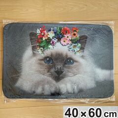 新品！未開封　40×60　 可愛い猫　玄関マット　キッチンマット...