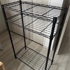 【3段スチールラック（ブラック）】※使用感ありの画像