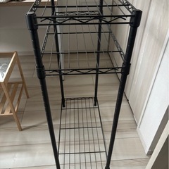 【3段スチールラック（ブラック）】※使用感ありの画像
