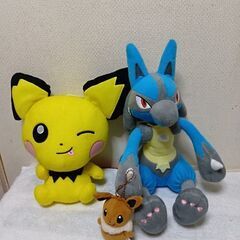 ポケモン　ルカリオ＆ピチュウ＆イーブイセットの画像