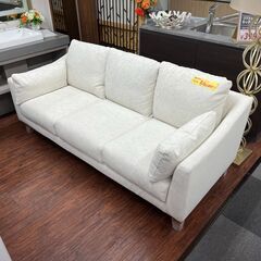 【モデルルーム展示品】W1850 三人掛けソファ アイボリー【J...