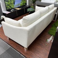 【モデルルーム展示品】W1850 三人掛けソファ アイボリー【JY0506-03】の画像