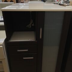 ★ジモティ割あり★  レンジ台 ブラウン H115×W80×D4...