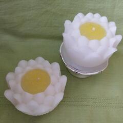仏具 フラワーキャンドル蓮　ロウソク　2個セットの画像