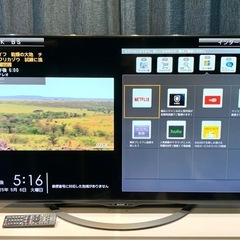 2018年製 50V型 シャープ AQUOS 4K HDR 液晶テレビ ONKYO製 スピーカー YouTube Netflix ◎ LC-50U45の画像