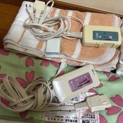 電気毛布4個セット中古品シングルダブルセミダブルの画像