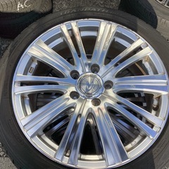 【売約済】アルミホイール 17インチ 17×7j 夏タイヤ 215/45R17 トーヨー 18年製 の画像