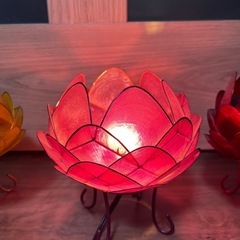 蓮の花風　卓上ランプ　ライト　の画像
