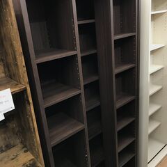 ★ジモティ割あり★  スライド本棚 ブラウン H181×W90×...