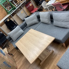 ジモティー限定価格！S380 ⭐ シギヤマ家具 ダイニングコーナーソファセット MISTソファ SAVONA2(サボナ2) 昇降式テーブル USED 美品  の画像