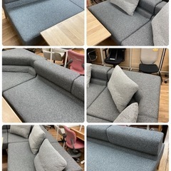 ジモティー限定価格！S380 ⭐ シギヤマ家具 ダイニングコーナーソファセット MISTソファ SAVONA2(サボナ2) 昇降式テーブル USED 美品  の画像