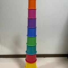 知育玩具　積み重ねカラフルコップ10個セットの画像