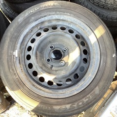 フリード ホンダ純正 スチールホイール 15インチ 15×6J 夏タイヤ 185/60R15 ヨコハマ 18年製の画像