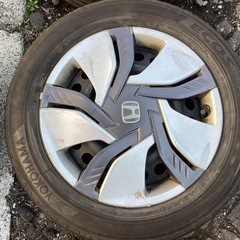 フリード ホンダ純正 スチールホイール 15インチ 15×6J 夏タイヤ 185/60R15 ヨコハマ 18年製の画像