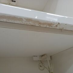 ★ジモティ割あり★  食器棚 シルバー×ホワイト W88.5×D42.5×H180.5 クリーニング済み TC8519の画像