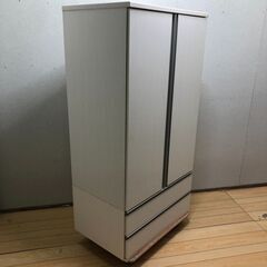 NITORI ワードローブ　白　タンス　収納家具　クローゼット　パイプハンガー　衣類収納　引出　洋服　【糸島市内 送料無料】250507-2の画像