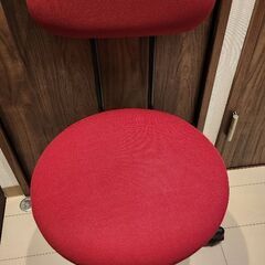 無印良品 ワーキングチェア・ガススプリング昇降式（赤）