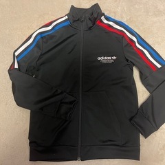 adidasジャージ　上下セット黒キッズ140の画像