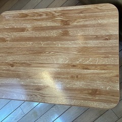 キャンプにも折りたたみテーブルの画像