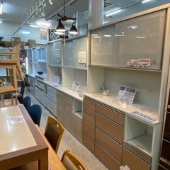 【愛品館 江戸川店 】2枚スライド扉 キッチンボード Oliver（オリバー）の画像