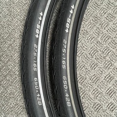 自転車 タイヤ 27.5 × 1.65 2本セット、インナーチューブ付の画像
