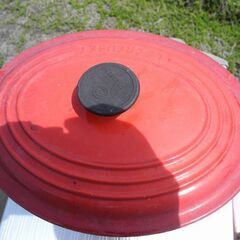 観音寺 ル・クルーゼ LE CREUSET 両手鍋 23cm 難あり品中古 汚れ多いですの画像