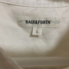 BACK&FORTH 半袖切替シャツ L 花柄×ネイビー 夏の爽やかコーデに♪の画像