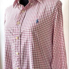 Ralph Lauren 赤チェックシャツ　長袖シャツ　ポロラルフローレンの画像
