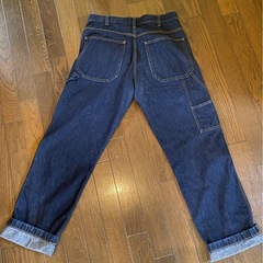 美品濃紺インディゴデニムジーンズワークカーゴペインターパンツジーパン廃盤完売品GUの画像
