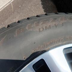札幌市西区発☆スバル純正アルミ 225/60R17 17×7J BSブリザック DM-V3 2020年製 5穴 PCD100 アルミスタッドレス4本 フォレスターの画像
