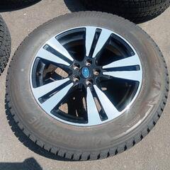 札幌市西区発☆スバル純正アルミ 225/60R17 17×7J BSブリザック DM-V3 2020年製 5穴 PCD100 アルミスタッドレス4本 フォレスターの画像