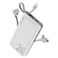 モバイルバッテリー 【2025新登場＆出入力ケーブル内蔵】 24...
