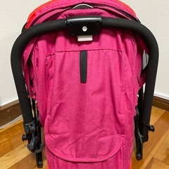 サイベックス メリオ カーボン A型ベビーカー　ピンク×レッドの画像